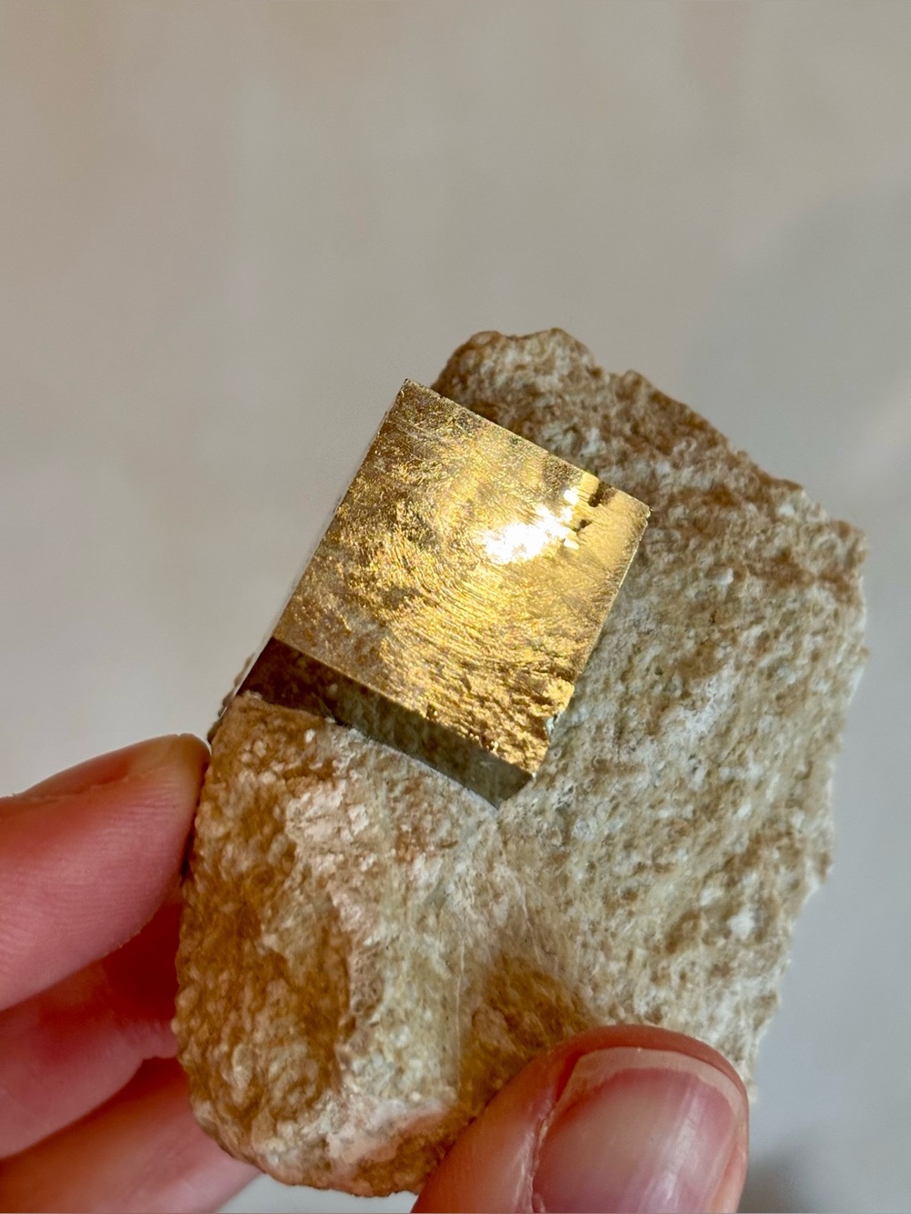 🌟 Naturally Occurring Pyrite Cube Specimen on Matrix - Rare!
